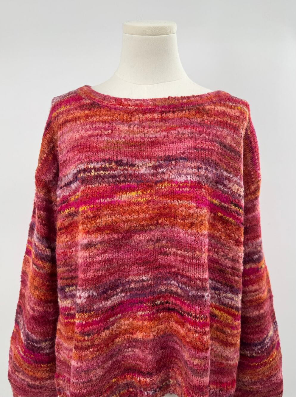 Peruvian Connection Alpaca Sweater Knit Red Stripe Long Sleeve